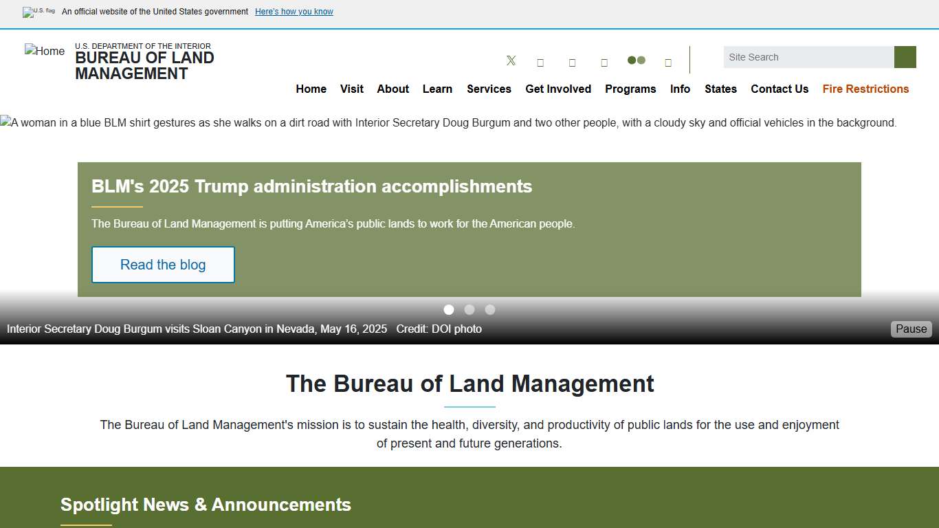 Home Bureau of Land Management